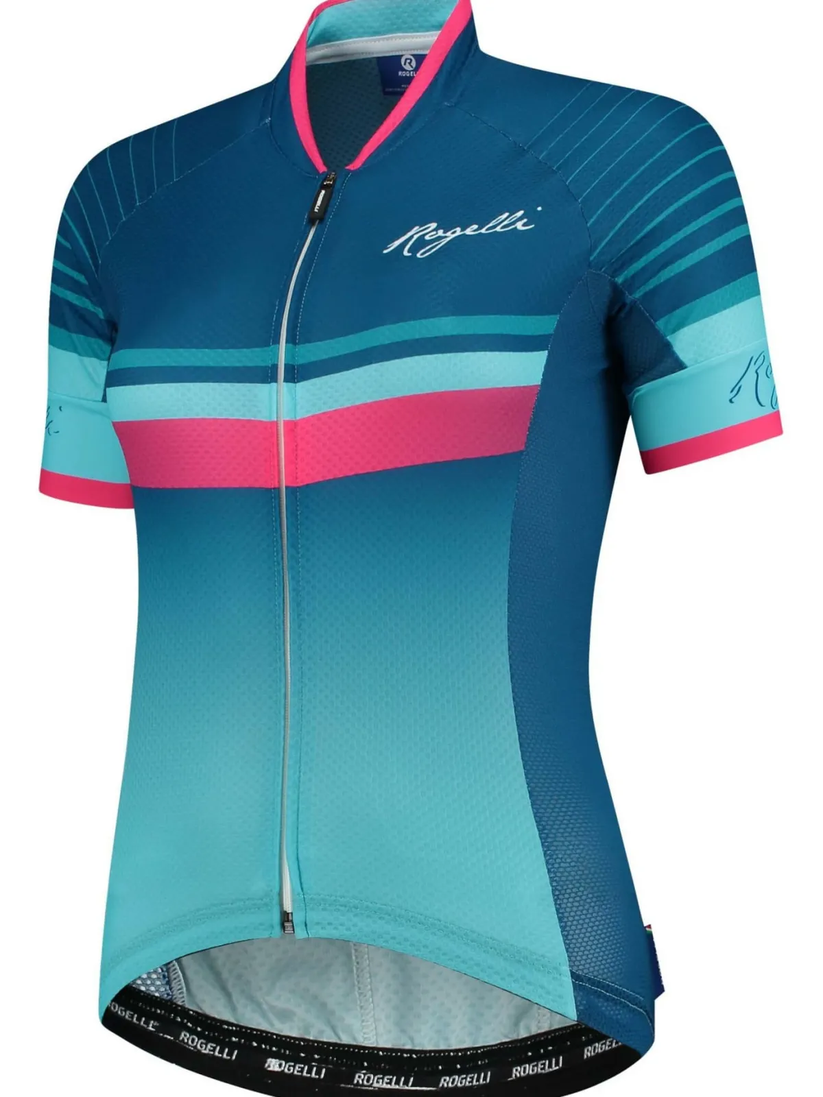Rogelli Łyżworolki | Wszystkie Produkty<BardzolekkadamskakoszulkakolarskaIMPRESSzkrótkimrękawem,niebiesko-różowa