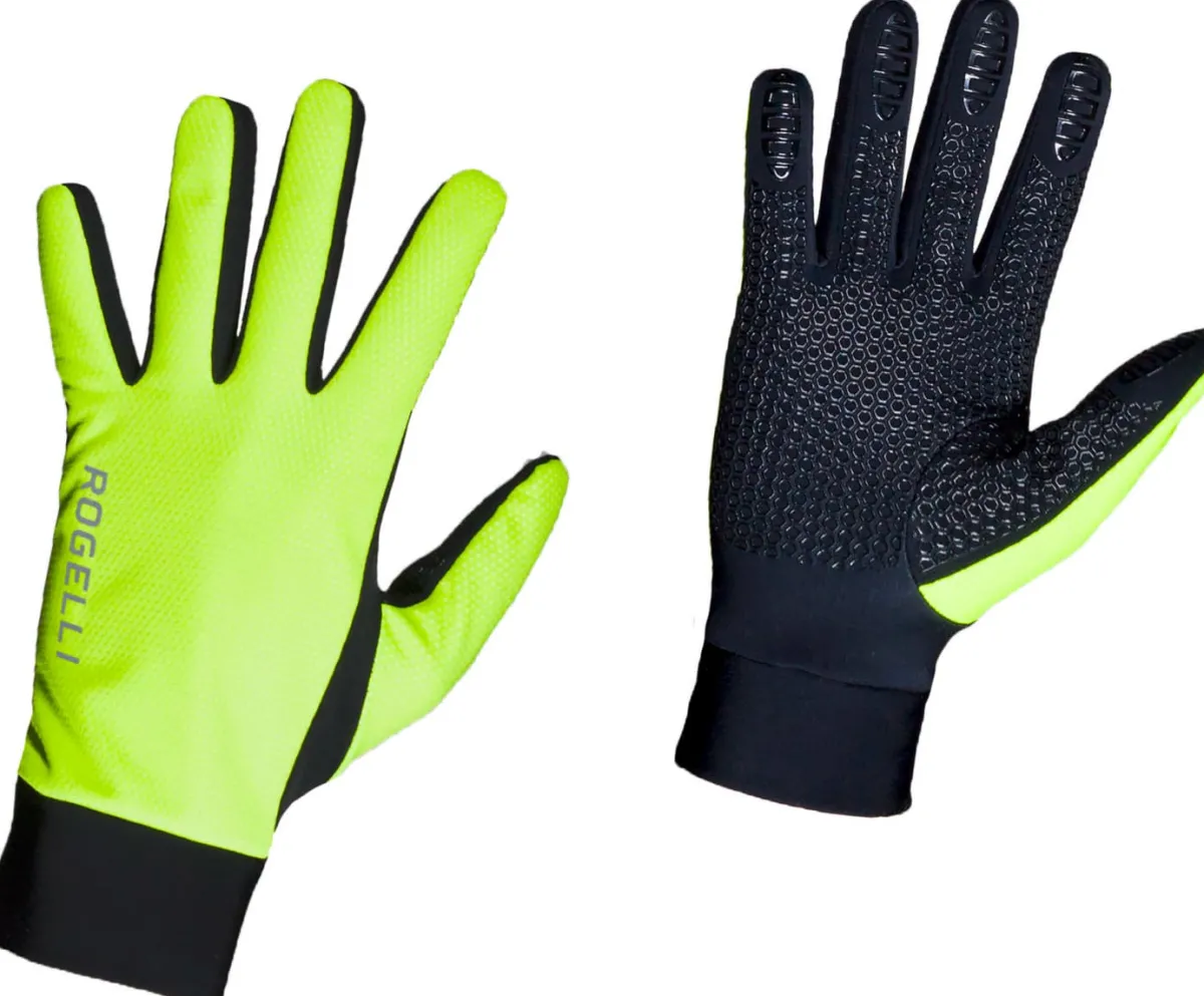 Rogelli Łyżworolki | Wszystkie Produkty<CienkiezimowerękawiczkizmembranąLAVAL,żółteodblaskowe