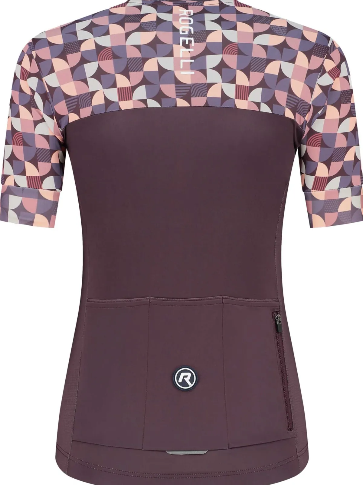 Rogelli Łyżworolki | Wszystkie Produkty<DamskakoszulkakolarskaESSENTIALGRAPHICzkrótkimrękawem,bordowo-koralowa