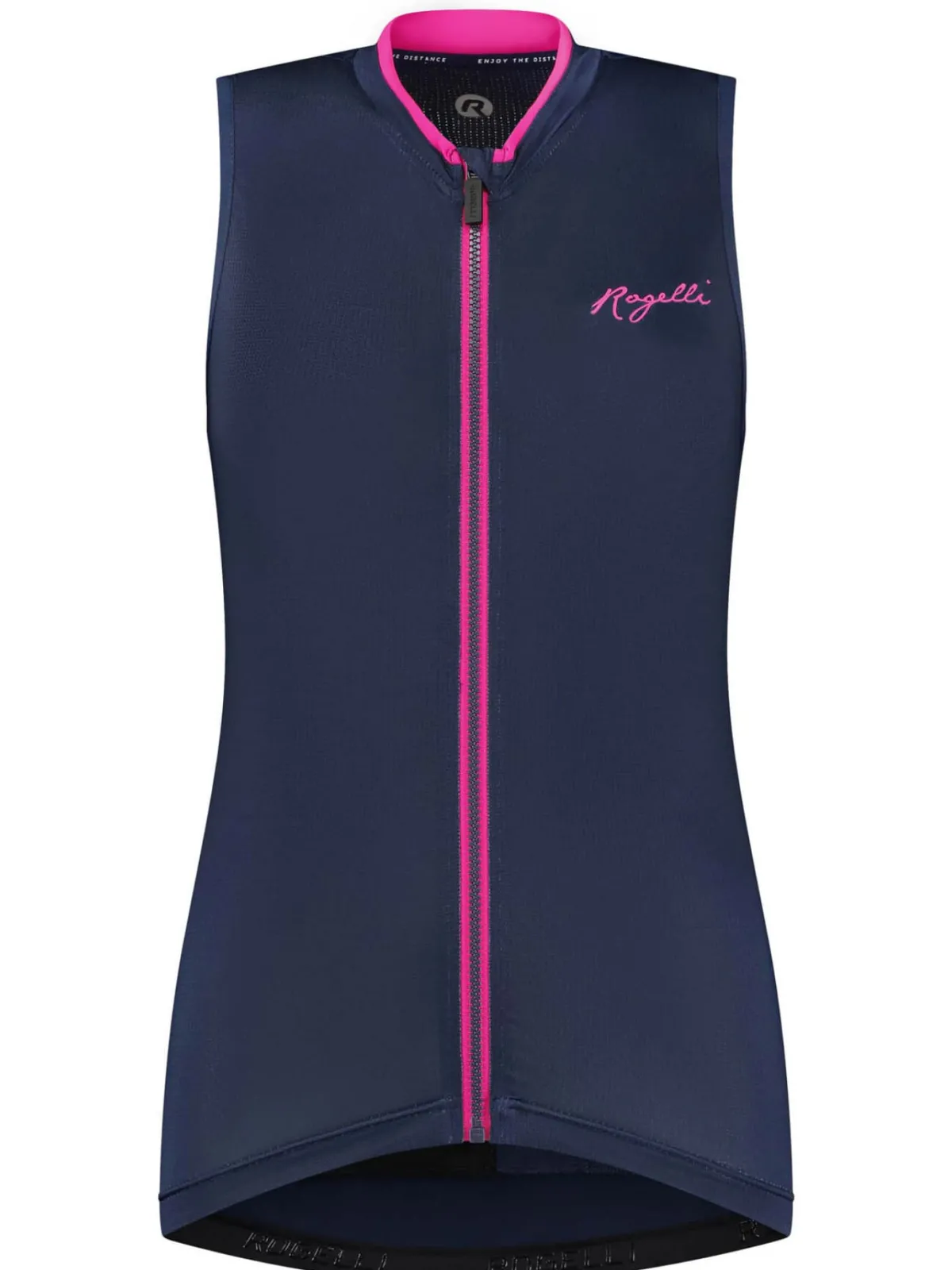 Rogelli Łyżworolki | Wszystkie Produkty<DamskakoszulkarowerowaESSENTIALbezrękawów,czarno-różowa