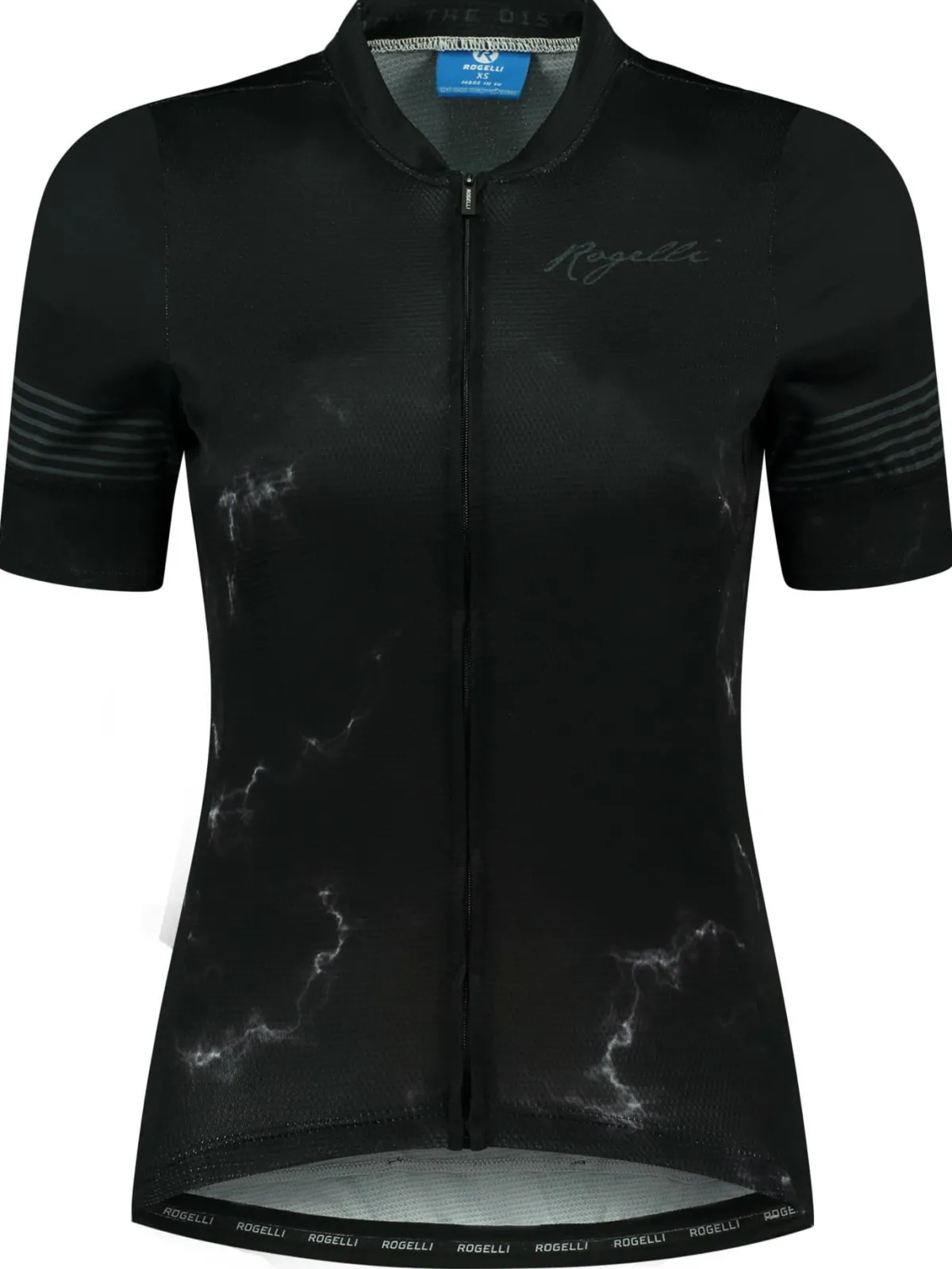 Rogelli Łyżworolki | Wszystkie Produkty<DamskakoszulkarowerowaMARBLEzkrótkimrękawem,czarno-szara