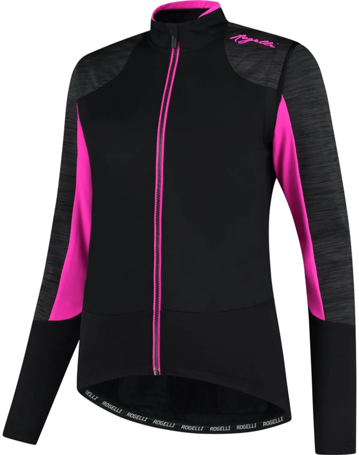 Rogelli Łyżworolki | Wszystkie Produkty<DamskasoftshellowakurtkarowerowaGLORYzoddychającymiplecami,czarno-szaro-odblaskoworóżawa