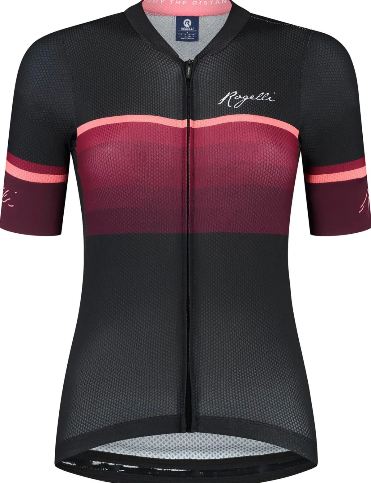 Rogelli Łyżworolki | Wszystkie Produkty<DamskaultralekkakoszulkakolarskaIMPRESSIIzkrótkimirękawami,czarno-wino-koralowa