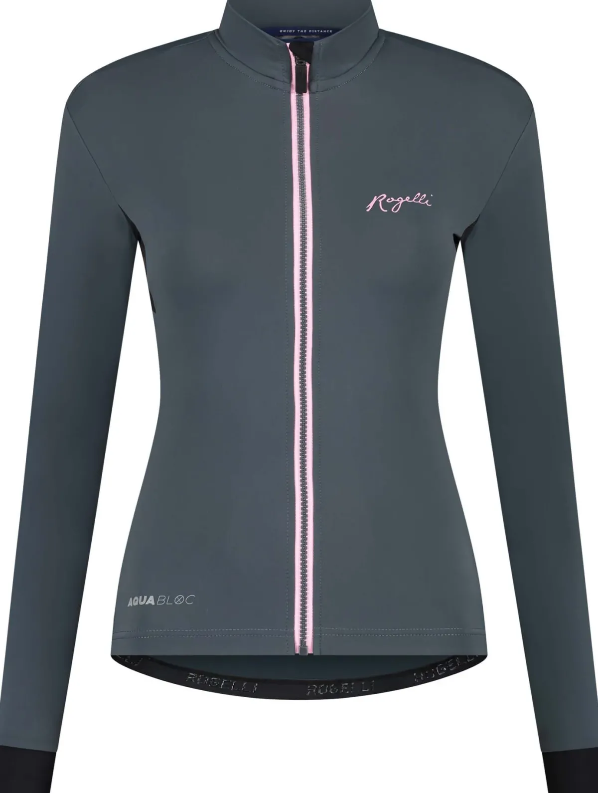 Rogelli Łyżworolki | Wszystkie Produkty<DamskawydajnakoszulkarowerowaDISTANCEDWRzdługimrękawem,szaro-różowa