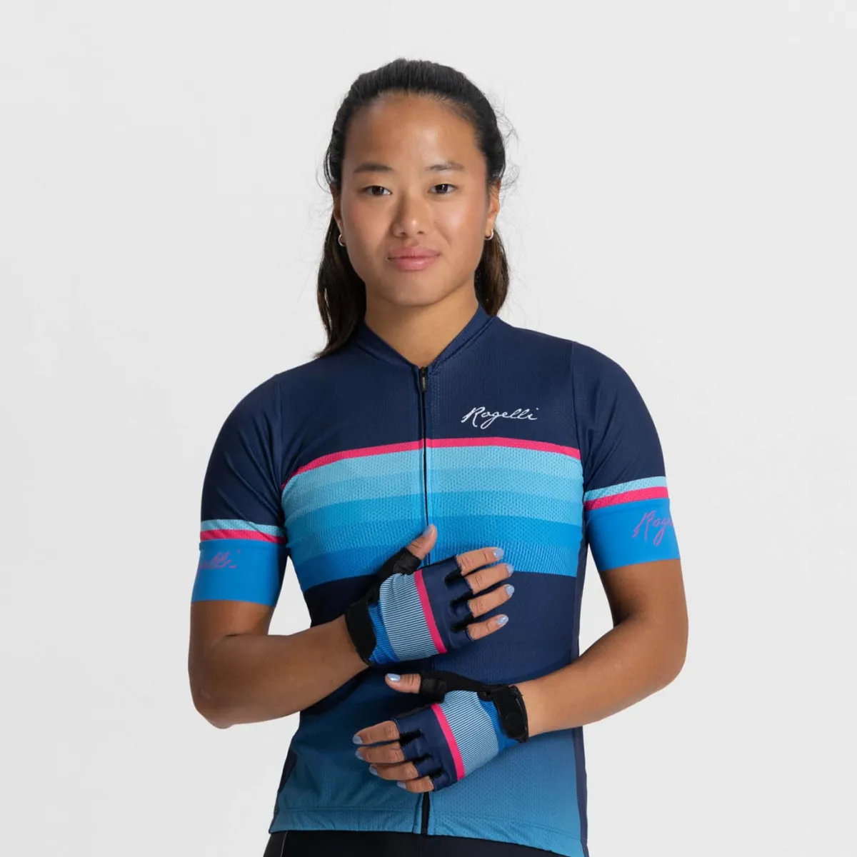 Rogelli Łyżworolki | Wszystkie Produkty<DamskierękawiczkiroweroweIMPRESSII,niebiesko-różowe