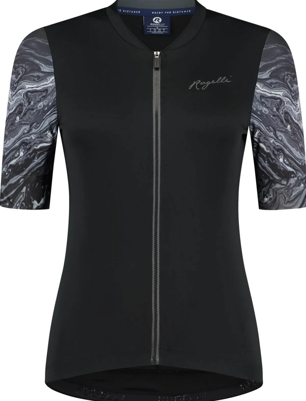Rogelli Łyżworolki | Wszystkie Produkty<EleganckadamskakoszulkakolarskaLIQUIDzkrótkimirękawami,czarno-szara