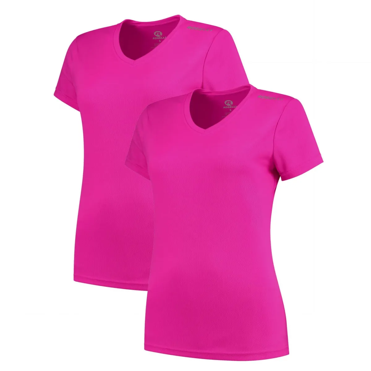 Rogelli Sporty Halowe | Lekkoatletyka<FunkcjonalnekoszulkiPROMOTIONLADYdamskie-2szt.różnerozmiary,różoweodblaskowe