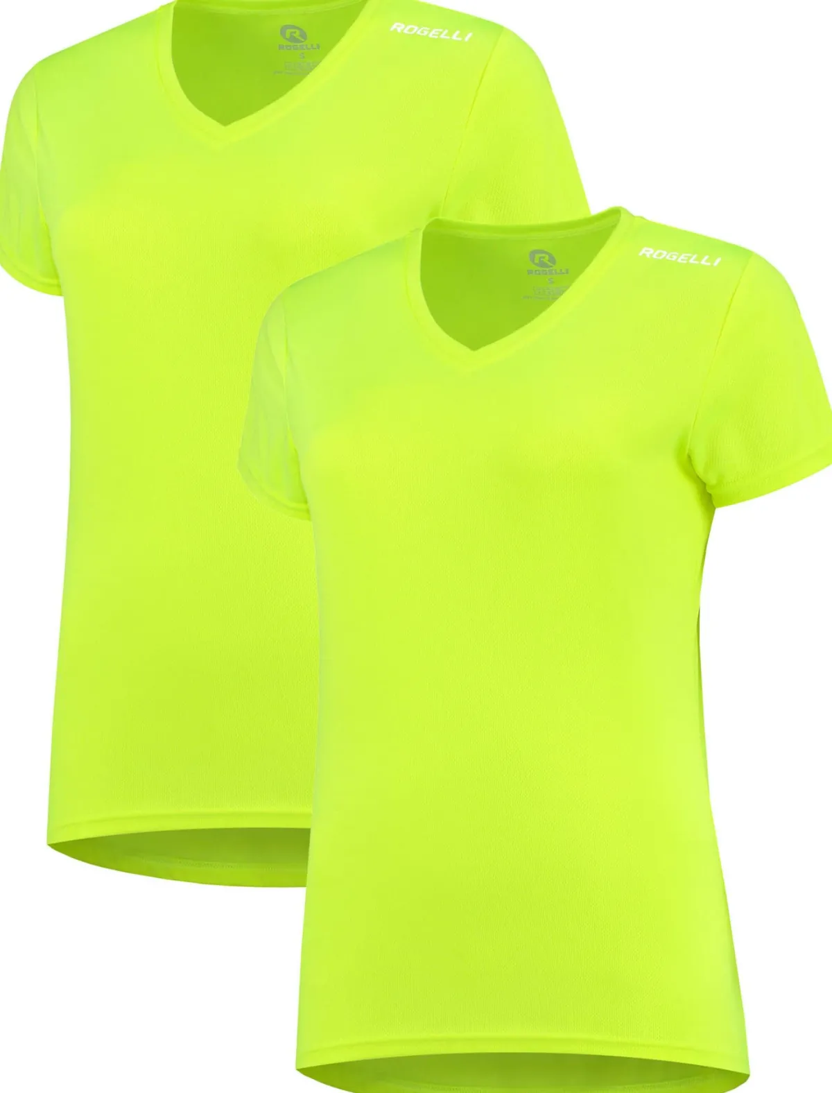 Rogelli Sporty Halowe | Lekkoatletyka<FunkcjonalnekoszulkiPROMOTIONLADYdamskie-2szt.różnerozmiary,żółteodblaskowe