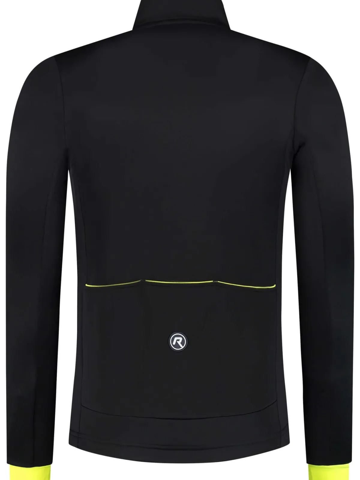 Rogelli Kolarstwo | DUŻE Rozmiary<KoszulkarowerowaCOREzoddychającymibokamiidługimrękawem,czarno-odblaskowożółta