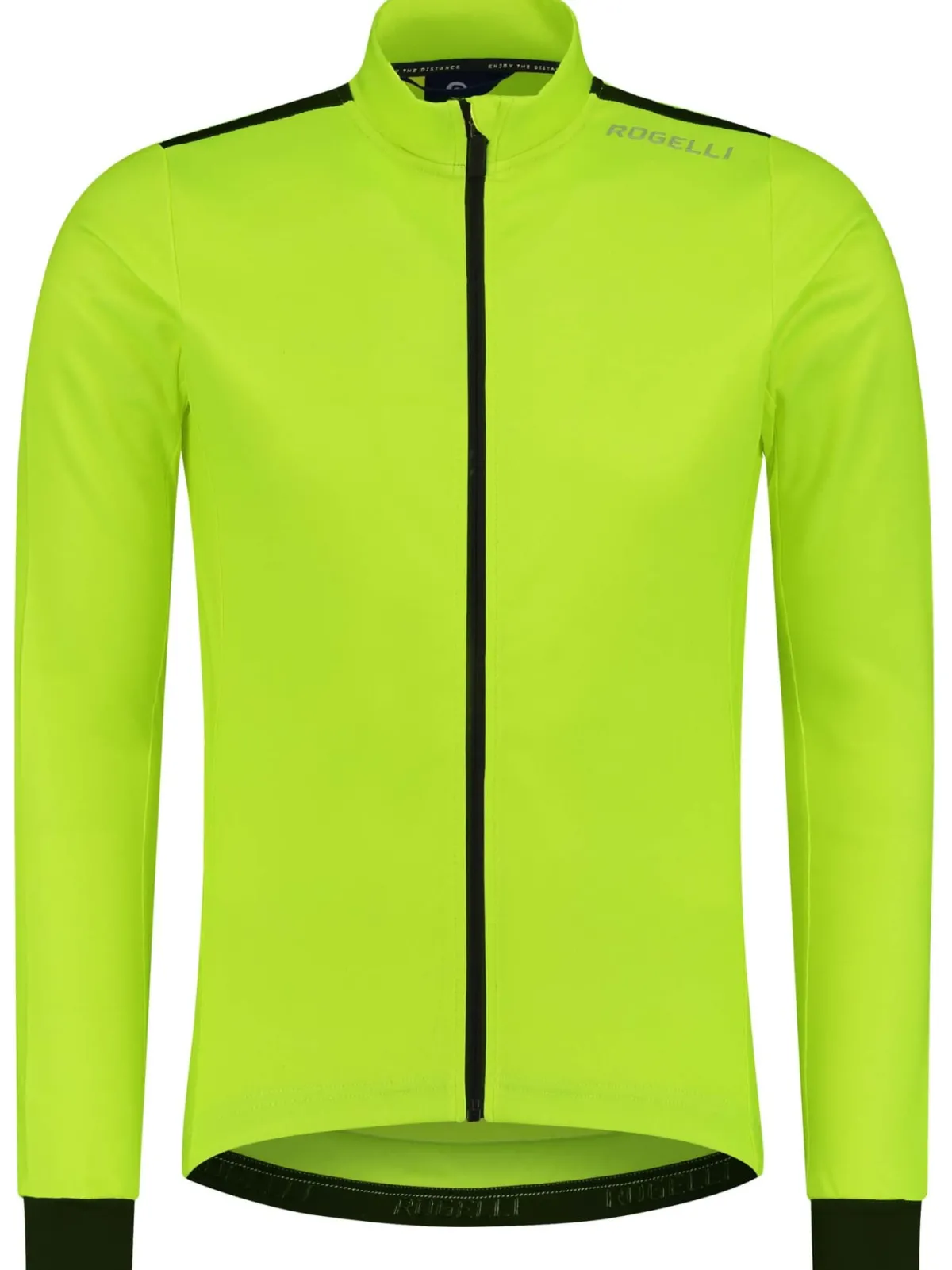 Rogelli Kolarstwo | DUŻE Rozmiary<KoszulkarowerowaCOREzoddychającymibokamiidługimrękawem,odblaskowożółto-czarna