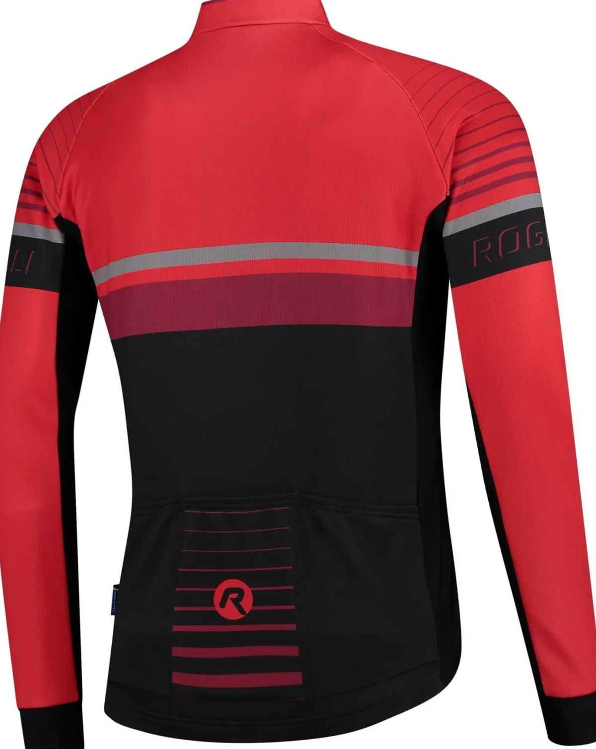 Rogelli Wyprzedaż | Wyprzedaż<KoszulkarowerowaHEROzdługimrękawem,czarno-czerwona