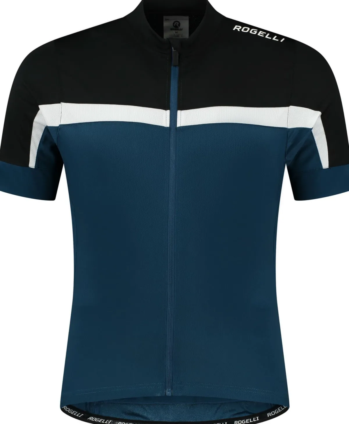 Rogelli Łyżworolki | Wszystkie Produkty<LetniakoszulkarowerowaCOURSEzkrótkimrękawem,niebiesko-czarno-biała
