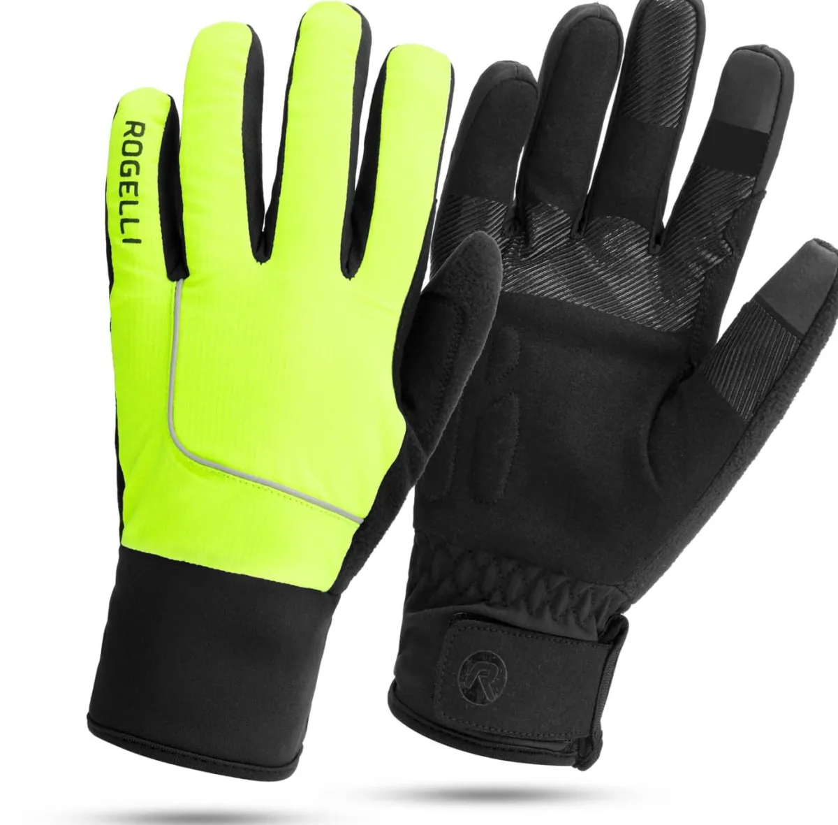 Rogelli Łyżworolki | Wszystkie Produkty<NieprzemakalnezimowerękawiczkiESSENTIALśrednioocieplane,czarno-odblaskowożółte