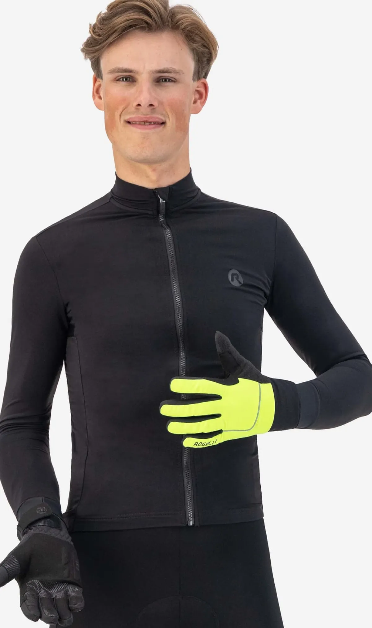 Rogelli Łyżworolki | Wszystkie Produkty<NieprzemakalnezimowerękawiczkiESSENTIALśrednioocieplane,czarno-odblaskowożółte