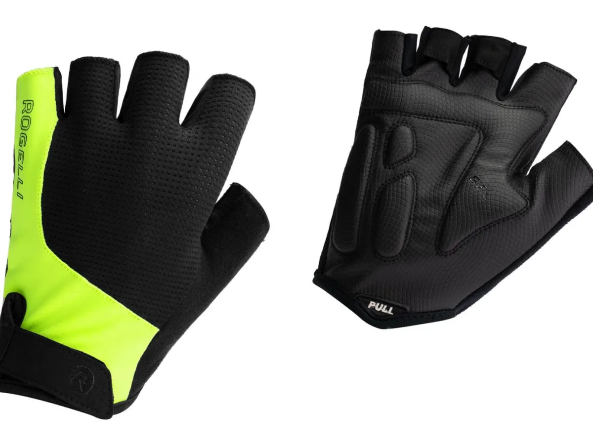 Rogelli Łyżworolki | Wszystkie Produkty<RękawiczkiroweroweESSENTIAL,odblaskowożółte