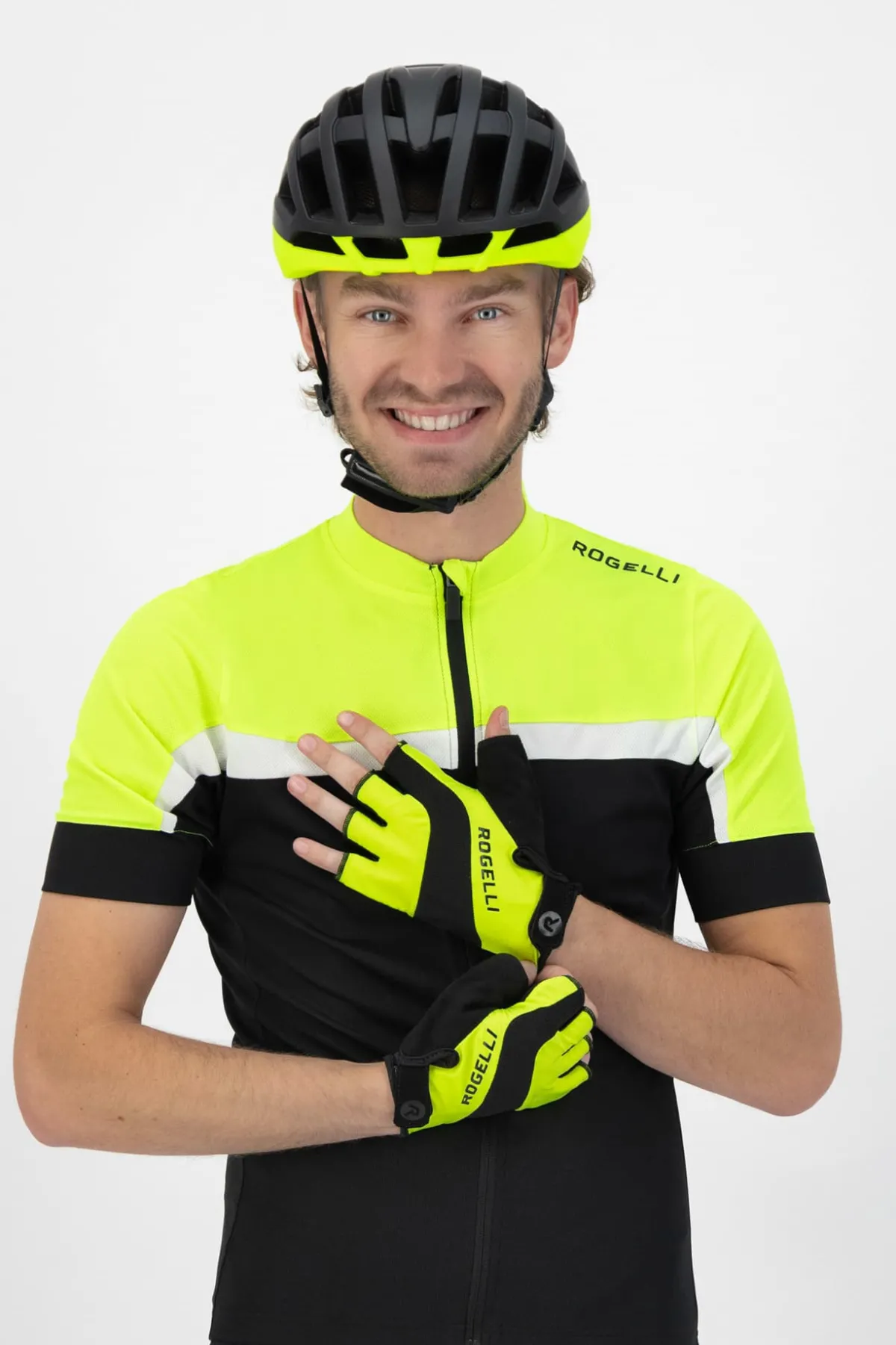 Rogelli Łyżworolki | Wszystkie Produkty<RękawiczkirowerowePHOENIXII,odblaskowożółte