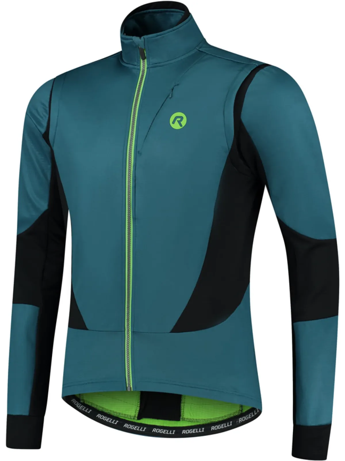 Rogelli Łyżworolki | Wszystkie Produkty<SoftshellowakurtkarowerowaBRAVEzoddychającymipanelami,niebiesko-czarno-zielona