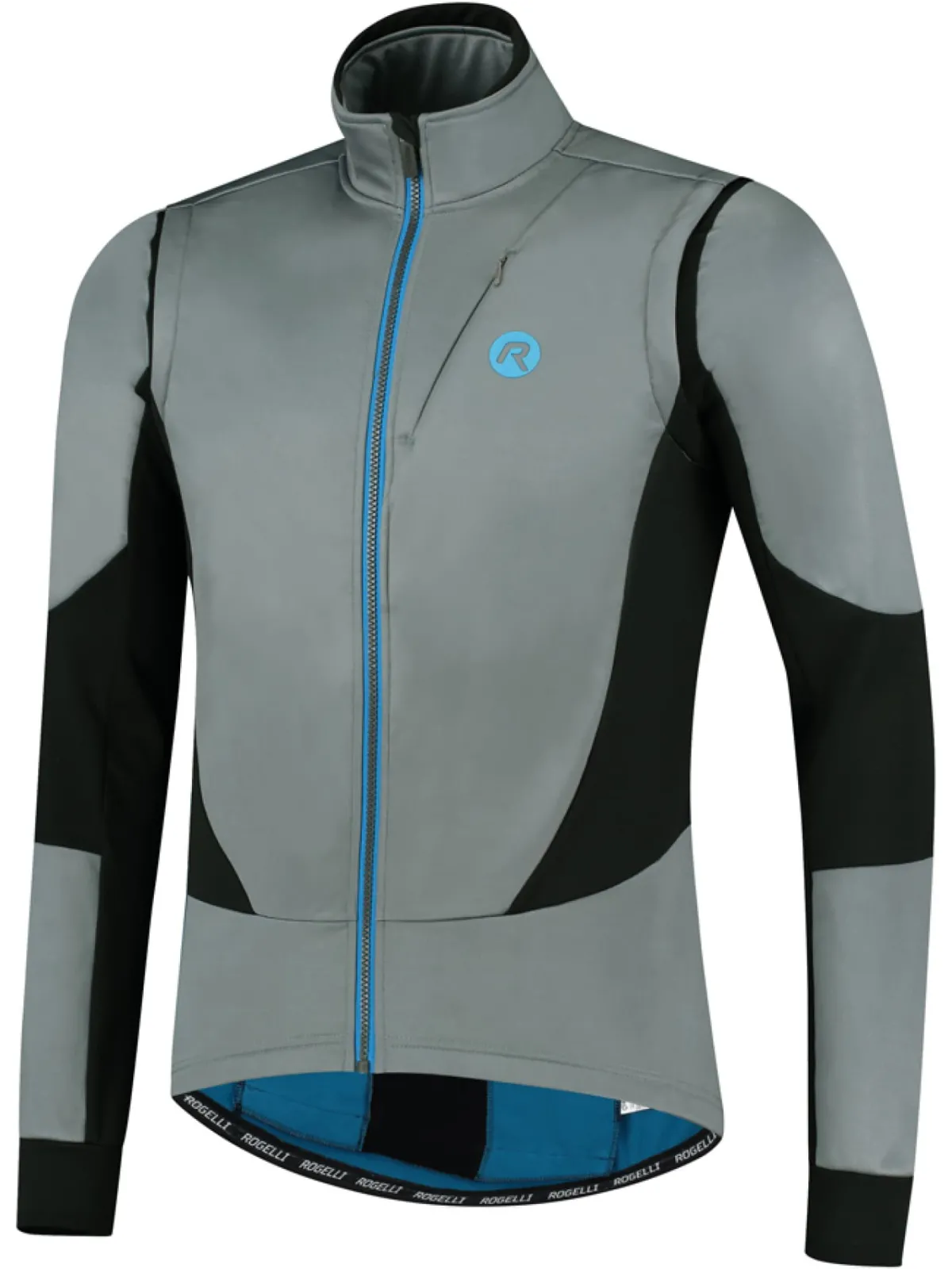 Rogelli Łyżworolki | Wszystkie Produkty<SoftshellowakurtkarowerowaBRAVEzoddychającymipanelami,szaro-czarno-niebieska
