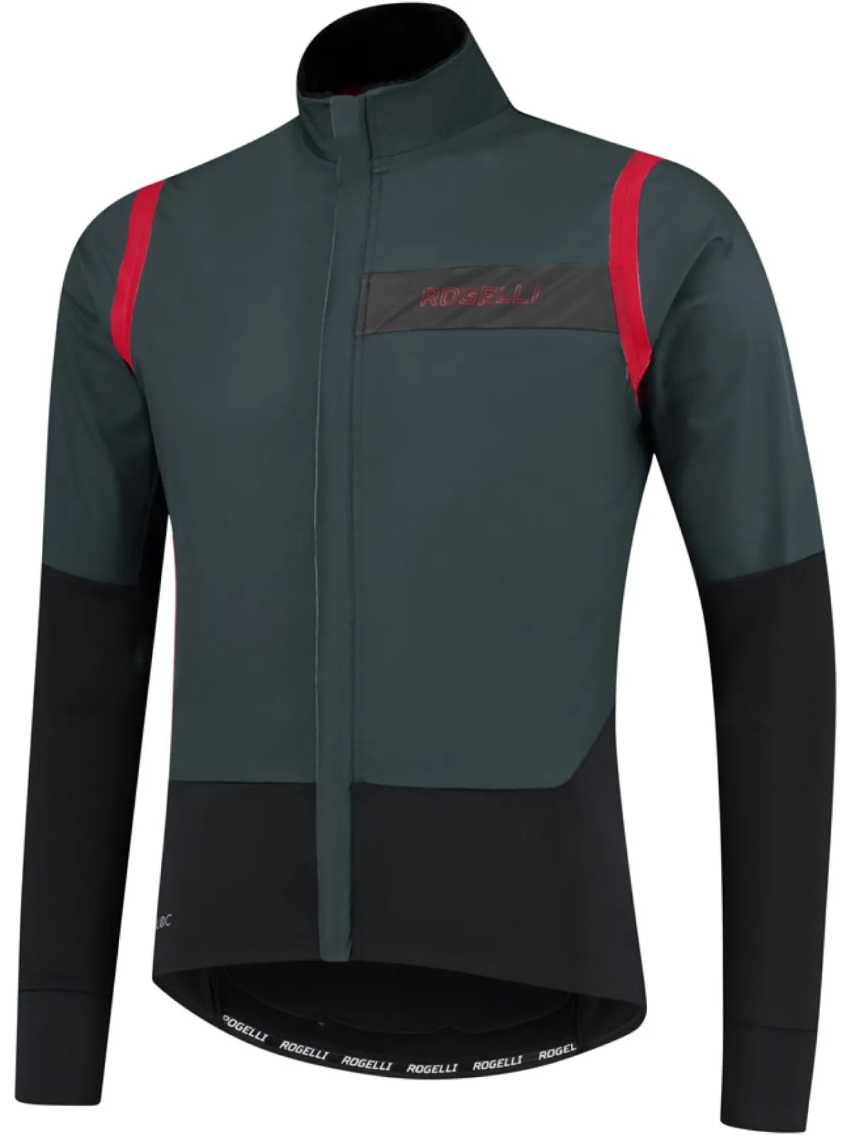 Rogelli Łyżworolki | Wszystkie Produkty<UltralekkakurtkarowerowaINFINITEbezocieplenia,szaro-czarno-czerwona